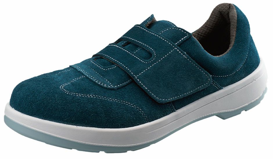 牛革のブルーベロアのシモン安全靴