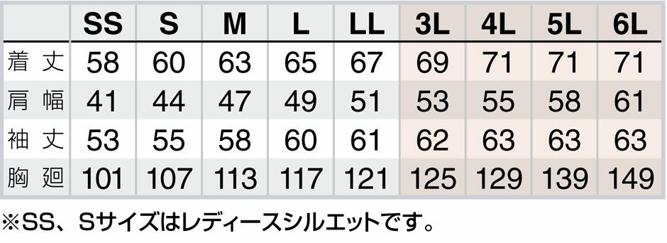 サイズ表