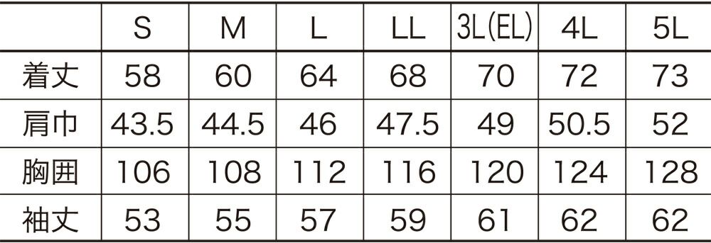 サイズ表