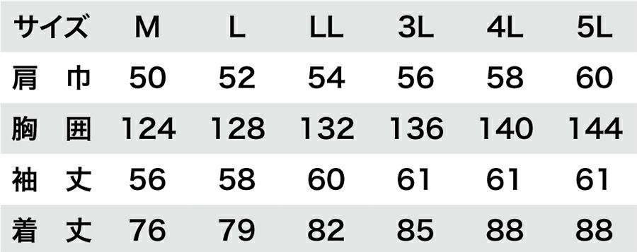 サイズ表