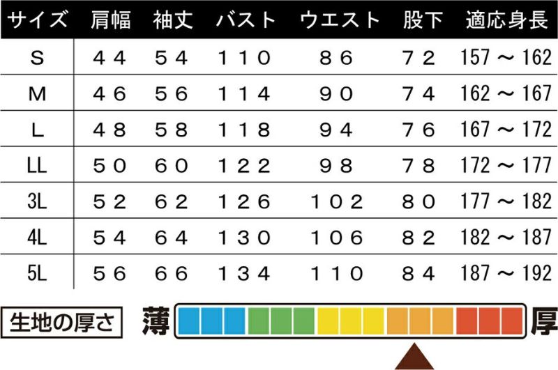 サイズ表