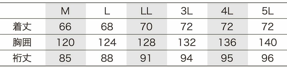 サイズ表