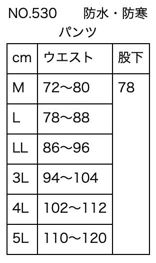 サイズ表