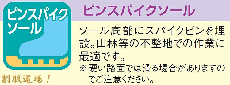 ピンスパイクソールの説明画像