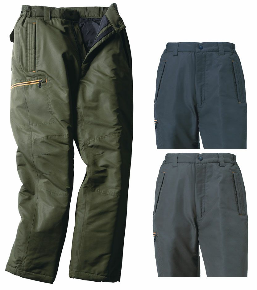 【軽い！はっ水！】作業用防寒ズボン（裏地トリコット起毛で保温力抜群♪）