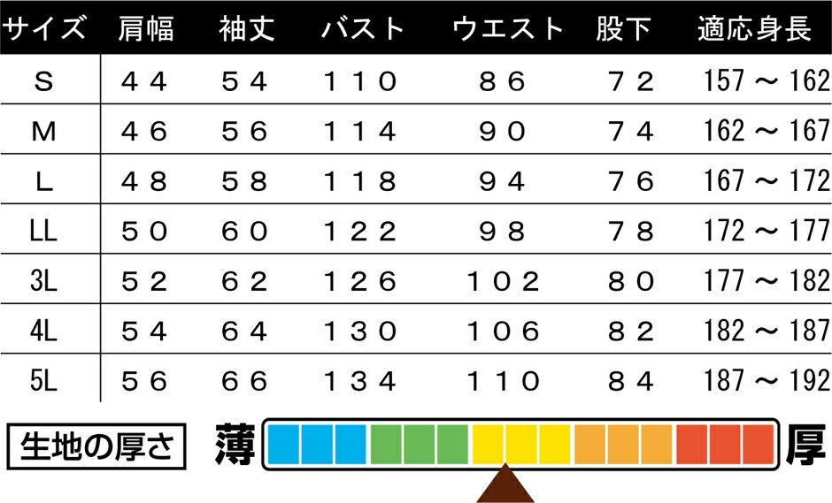 サイズ表