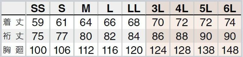 サイズ表