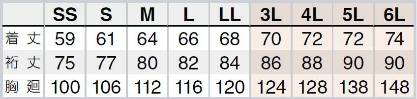 サイズ表