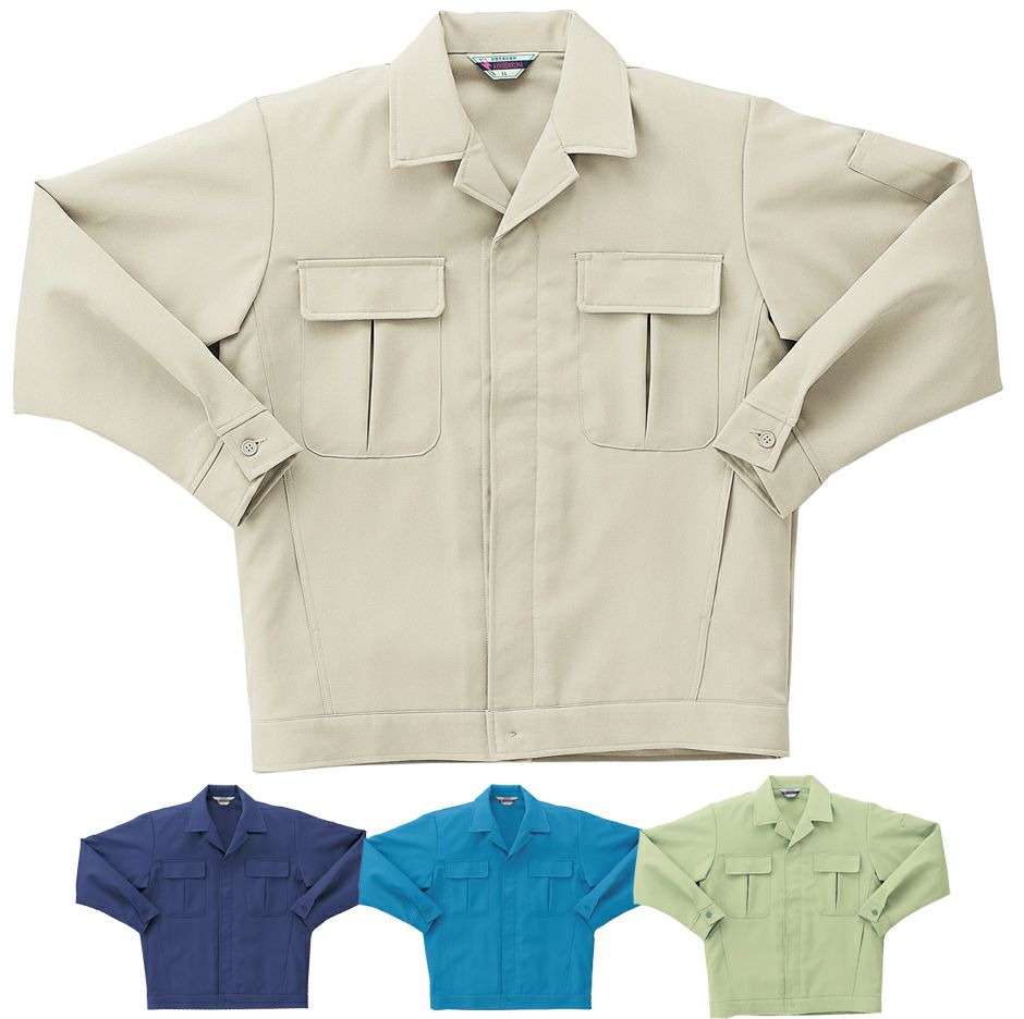 【保温性】秋冬用・作業服ブルゾン・ボタンタイプ（吸水性・裏綿・制電素材）