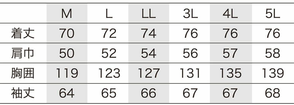 サイズ表