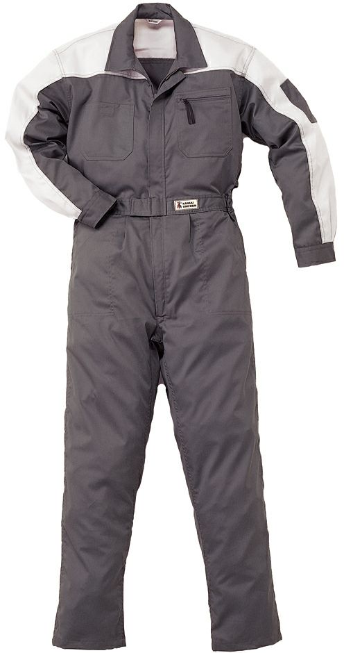 山本寛斎・Kansai】2トーンカラー長袖つなぎ服（帯電防止。日本