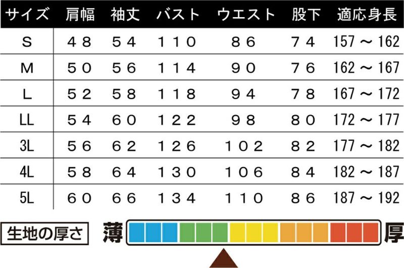 サイズ表