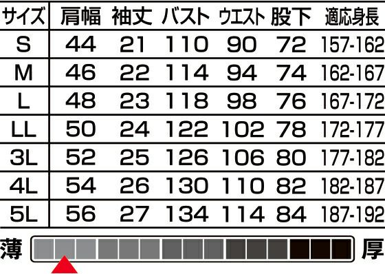 サイズ表
