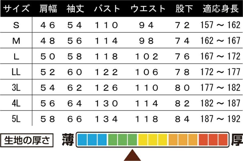 サイズ表