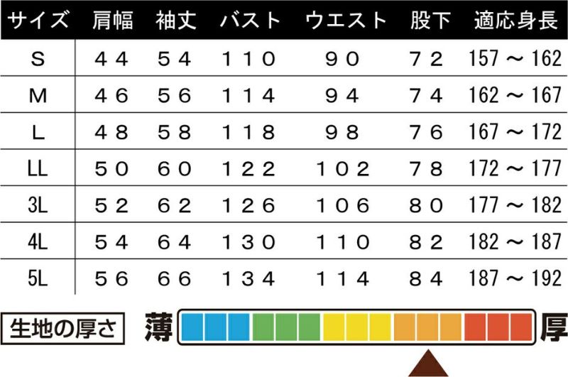 サイズ表