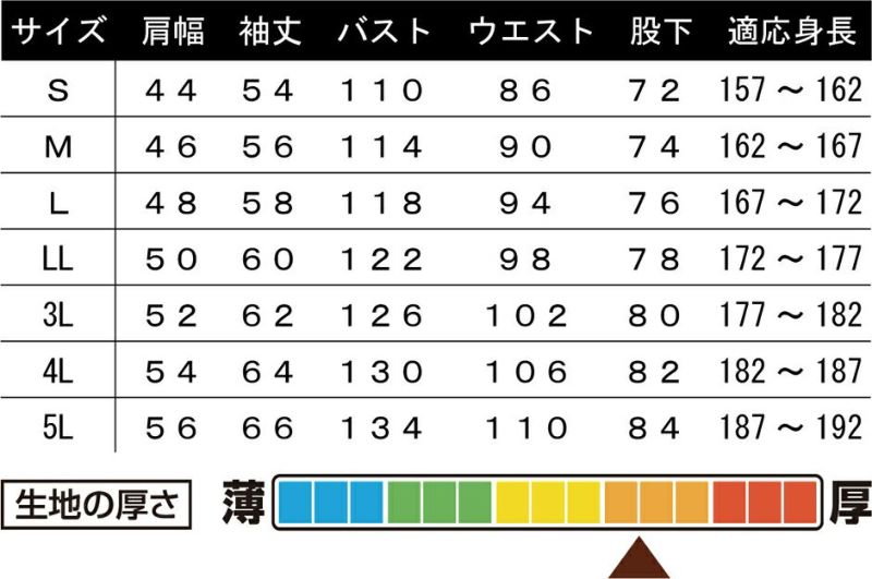 サイズ表