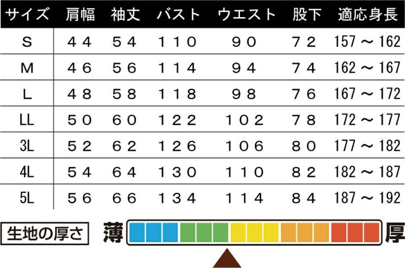 サイズ表