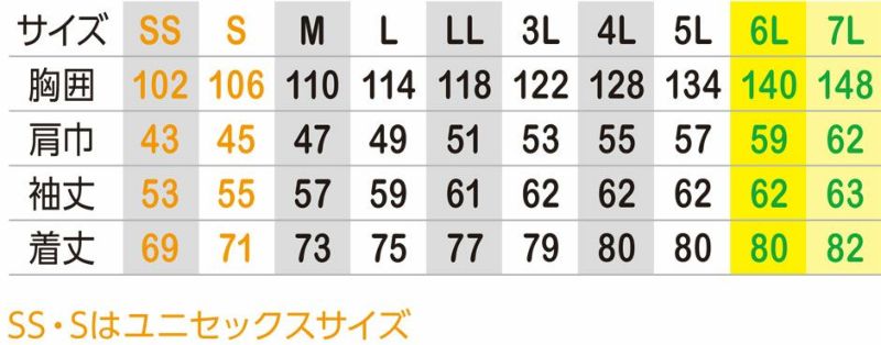 サイズ表