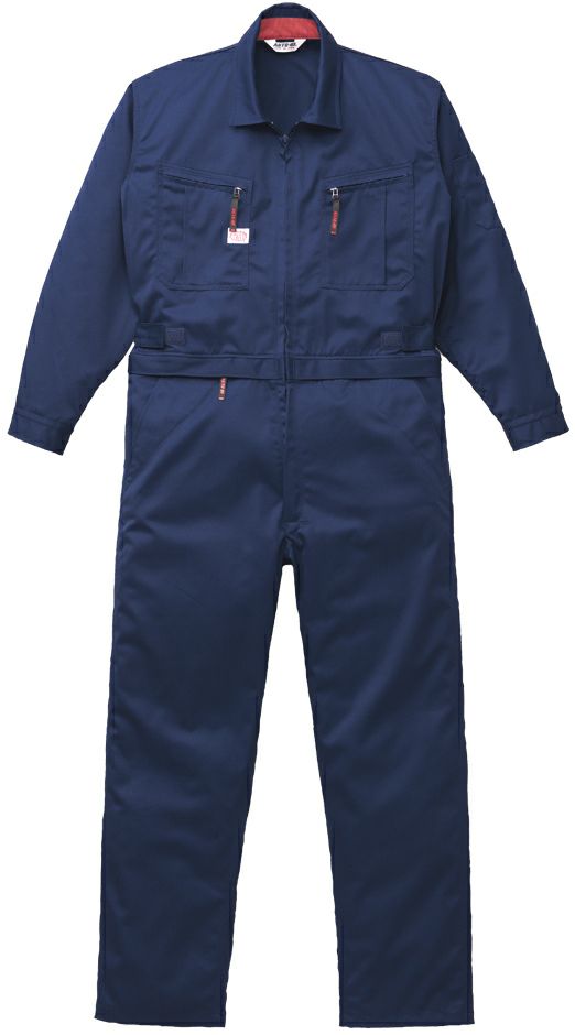 トイレが簡単】腰チャック付き・作業用つなぎ服[TATU-1-6900]│名入れ 