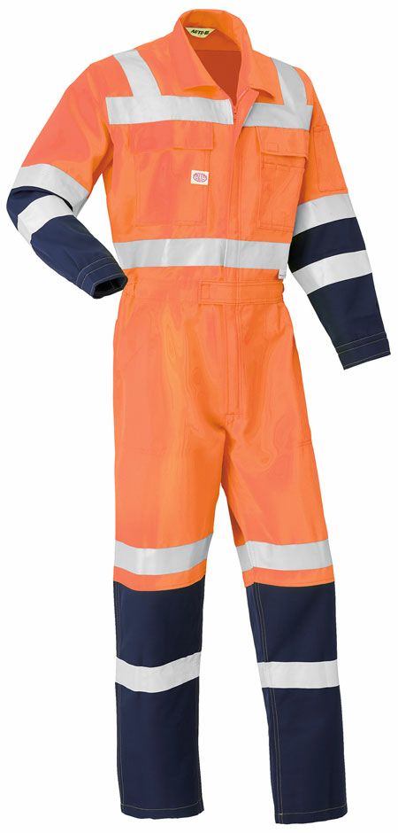 反射テープ！厚手！】業務用の安全つなぎ服（高視認性JIS規格T8127