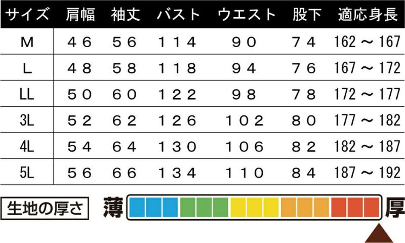 サイズ表