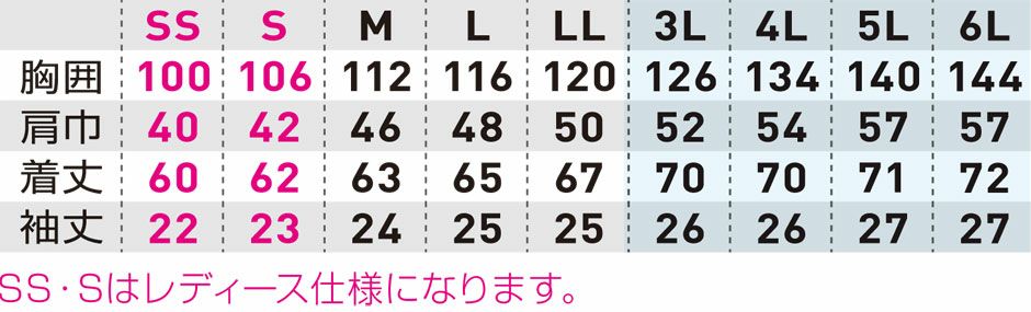 サイズ表
