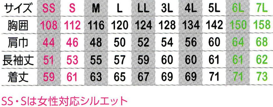 サイズ表