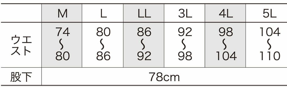 サイズ表