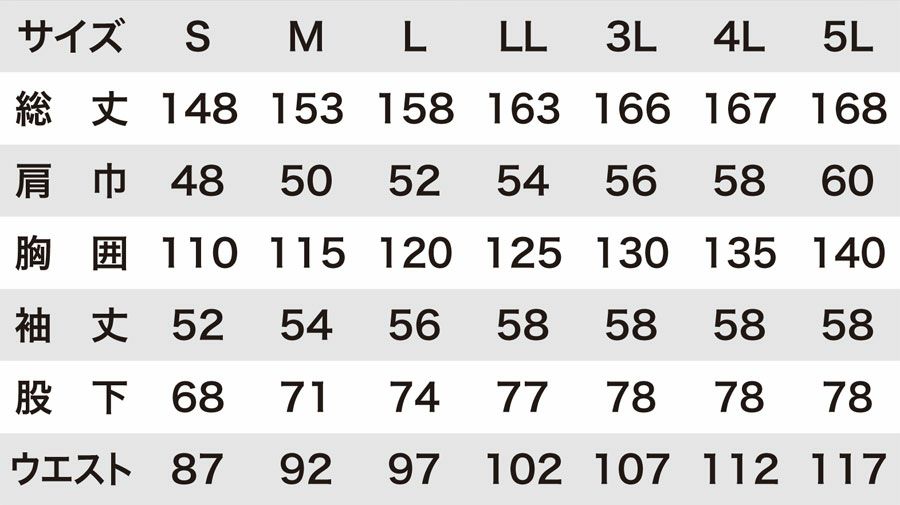 サイズ表