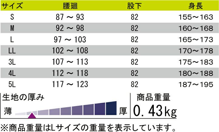 サイズ表