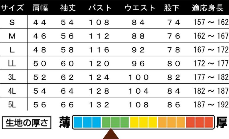 サイズ表