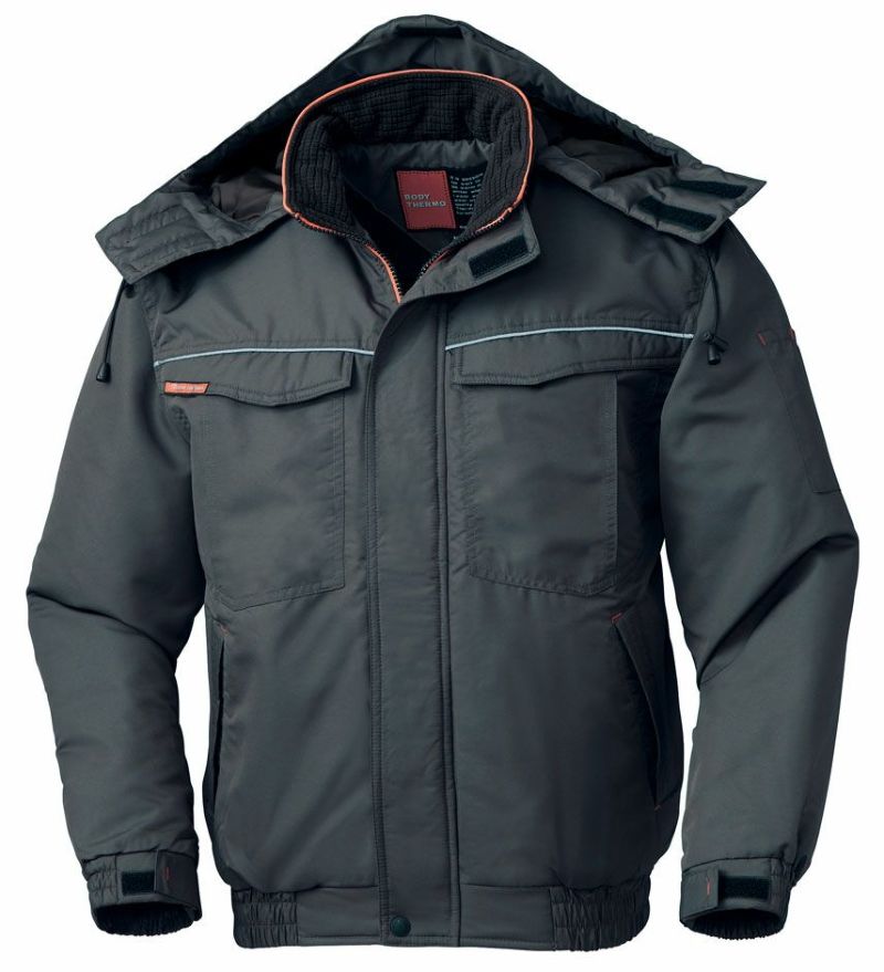 軽量・はっ水】作業用防寒ジャンパー（反射素材）[KURO-54230]│名入れ