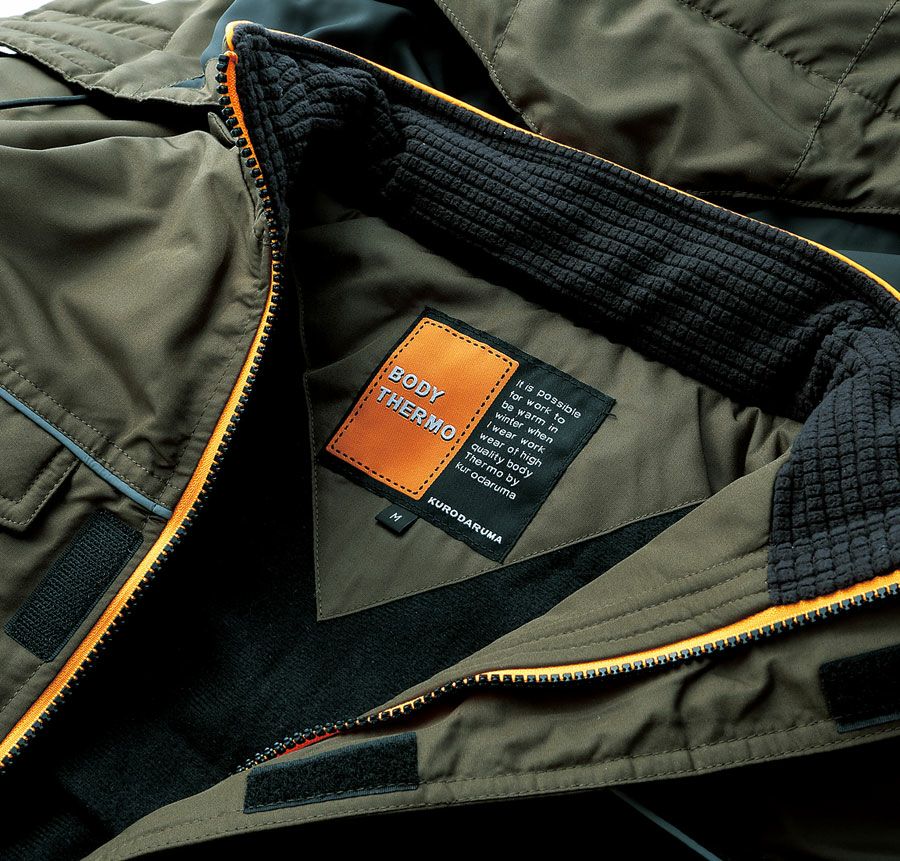 前立て部分とファスナー部分の写真