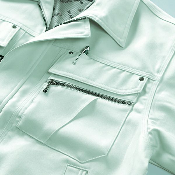 左胸ペン差し＆Wポケット