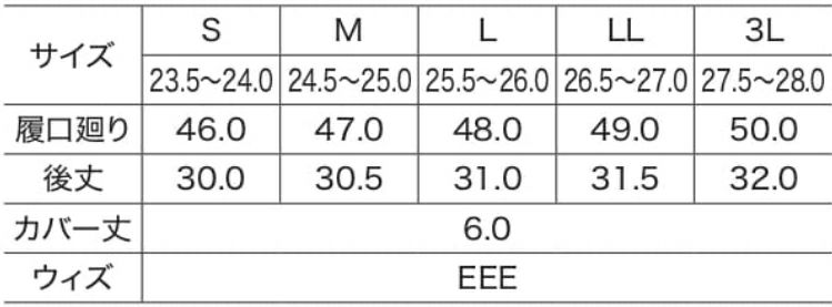サイズ表