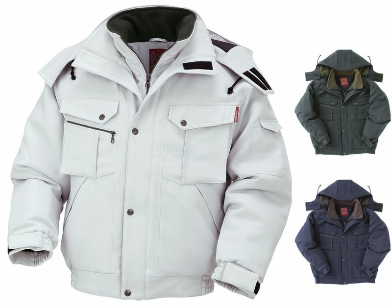 【防風＆撥水＆ストレッチ素材！】あたたかい業務用防寒着ブルゾン 