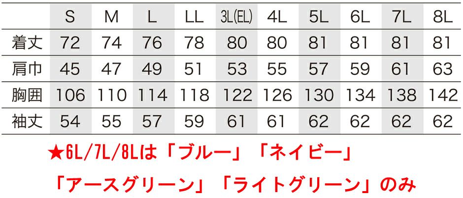 サイズ表