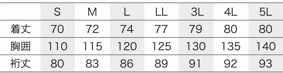 サイズ表