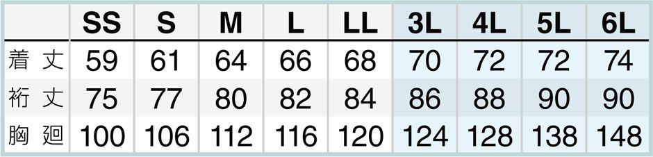 サイズ表