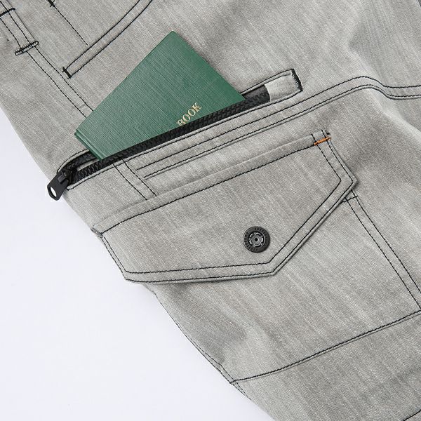 右足Wポケット（ファスナー＆雨蓋ドットボタン付）