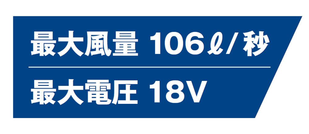 最大電圧18ボルト