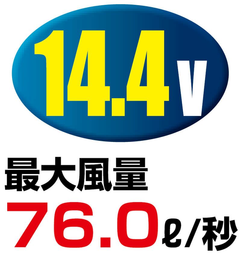 最大風量76リットル