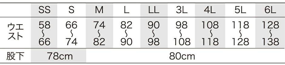 サイズ表