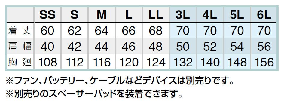 サイズ表