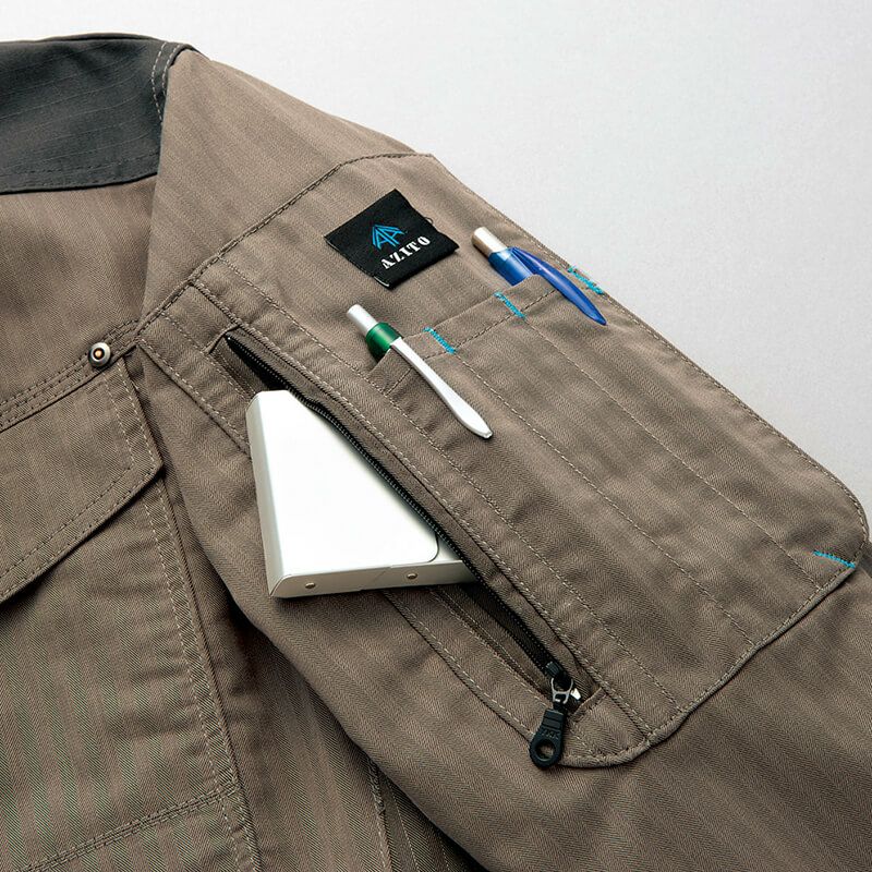 袖ポケット・ペン差し付き