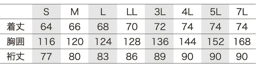 サイズ表