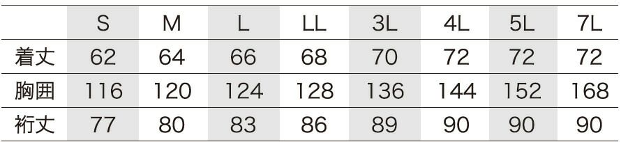サイズ表
