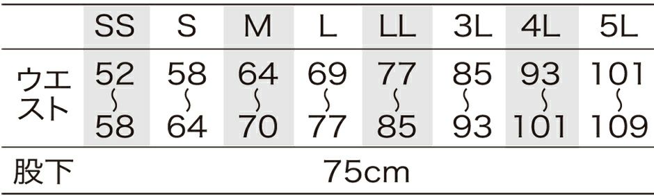 サイズ表