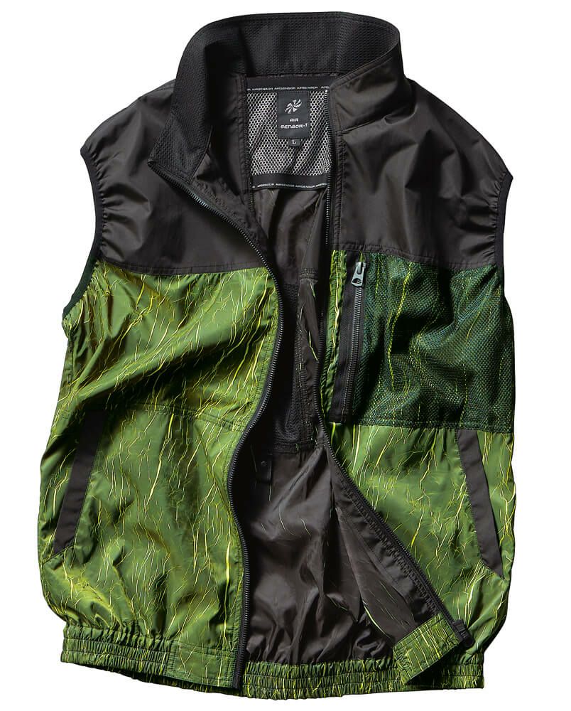 空調服イエローの平置き写真