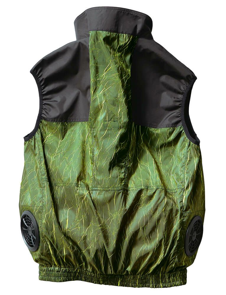 空調服イエローの背中